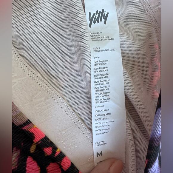 Yitty Mesh Me Smoothing High Waist Short Butterfly Wings Print Womens Medium - Picture 7 of 11